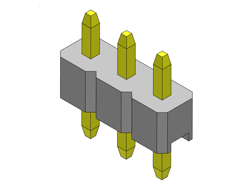 pitch 2.00mm pin header single row dip type connector