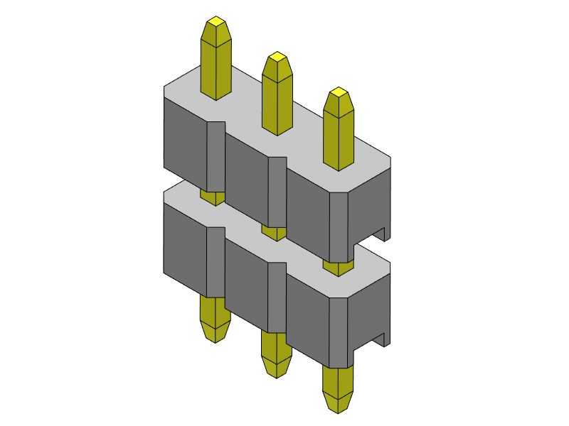 pitch 2.00mm pin header single row dip type connector