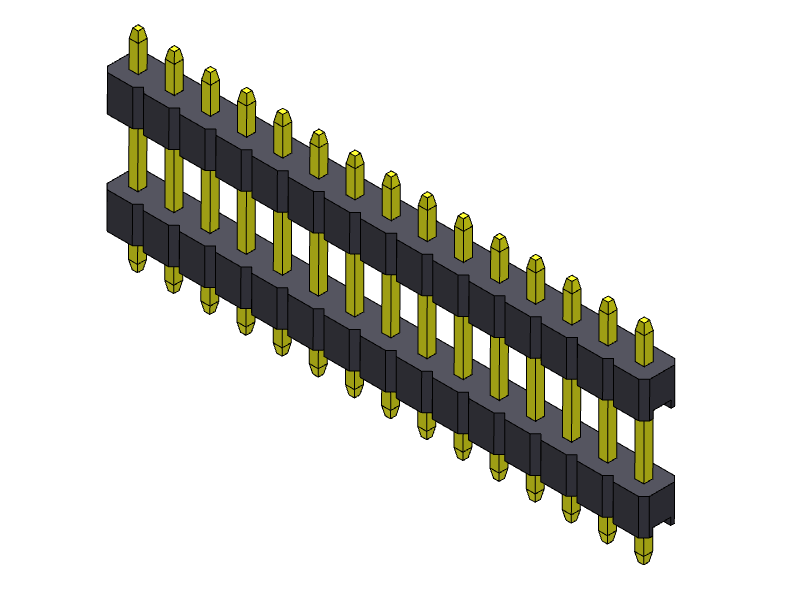 pitch 2.00mm pin header single row dip type connector