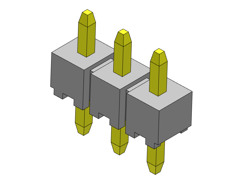 pitch 2.00mm pin header single row dip type connector