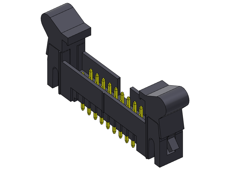 pitch 2.00mm pin header dual row dip type connector