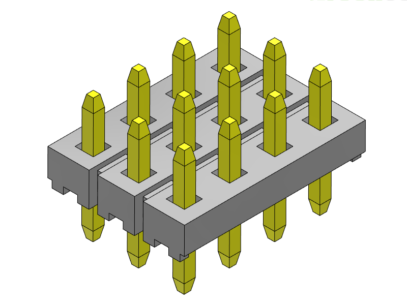 pitch 2.00mm pin header four row dip type connector