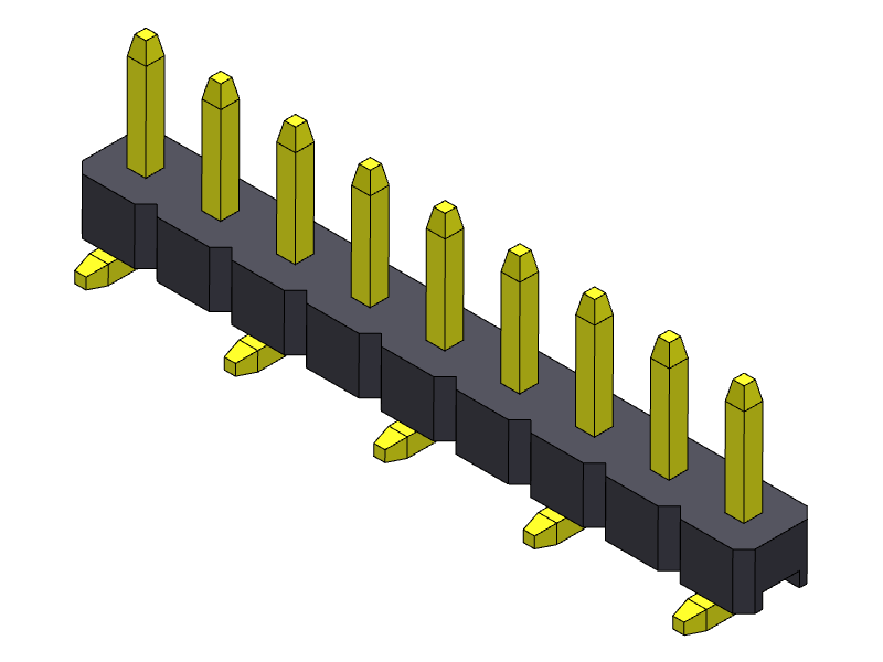 pitch 2.00mm pin header single row smt type connector