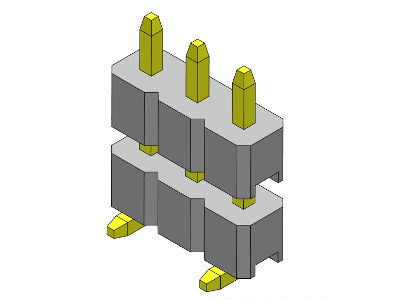 pitch 2.00mm pin header single row smt type connector