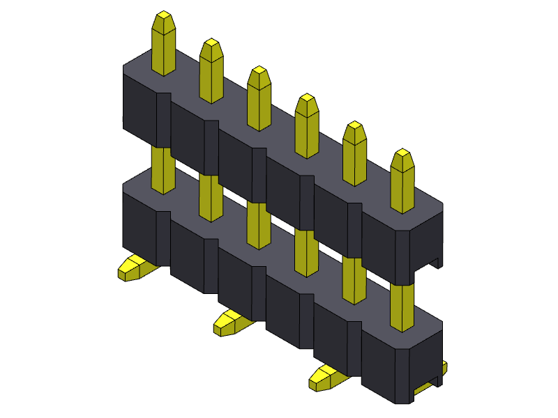 pitch 2.00mm pin header single row smt type connector