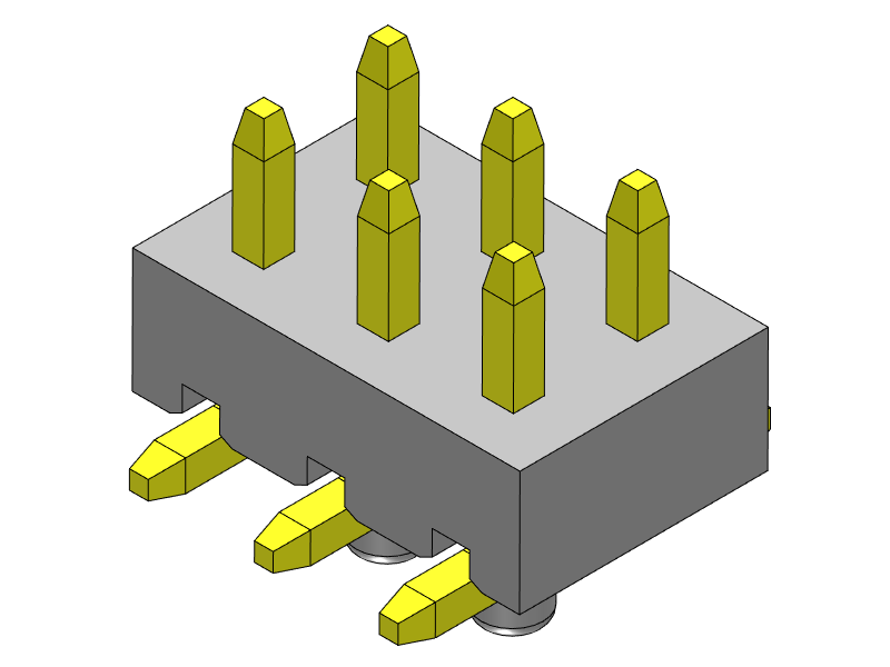 pitch 2.00mm pin header dual row smt type connector