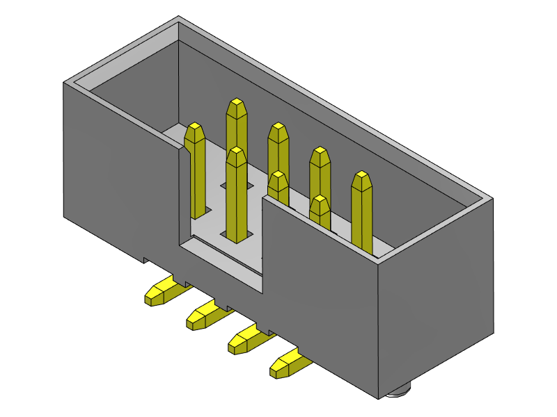 pitch 2.00mm pin header dual row smt type connector