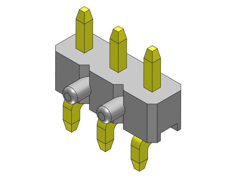 pitch 2.00mm pin header single row smt r/a type connector