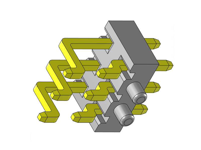 pitch 2.00mm pin header dual row smt r/a type connector