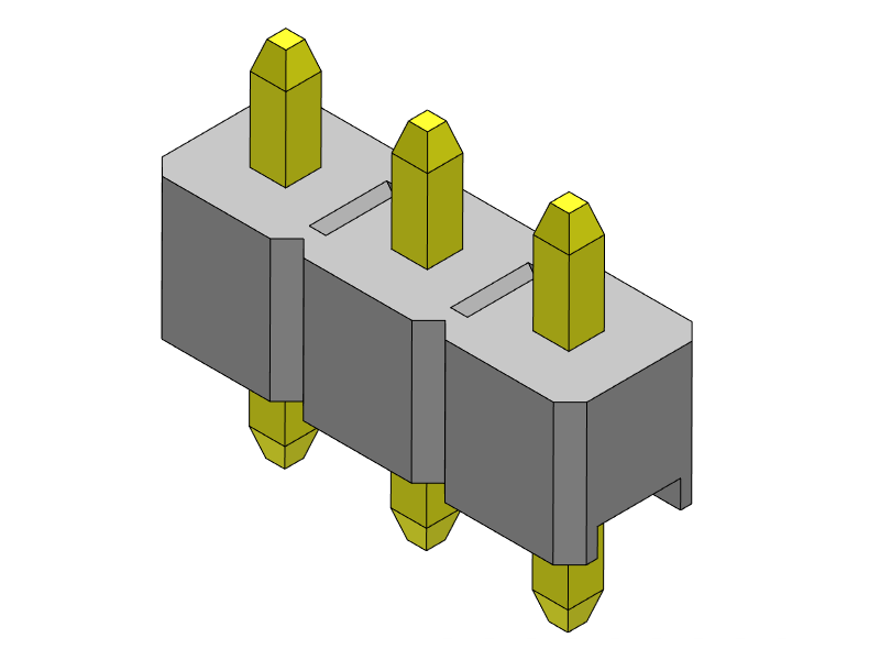 pitch 2.54mm pin header single row dip type connector