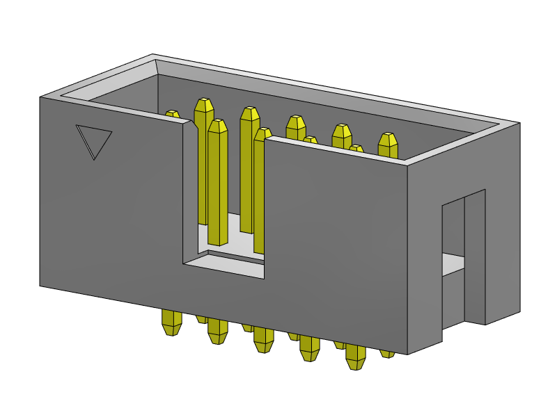 pitch 2.54mm pin header dual row dip type connector