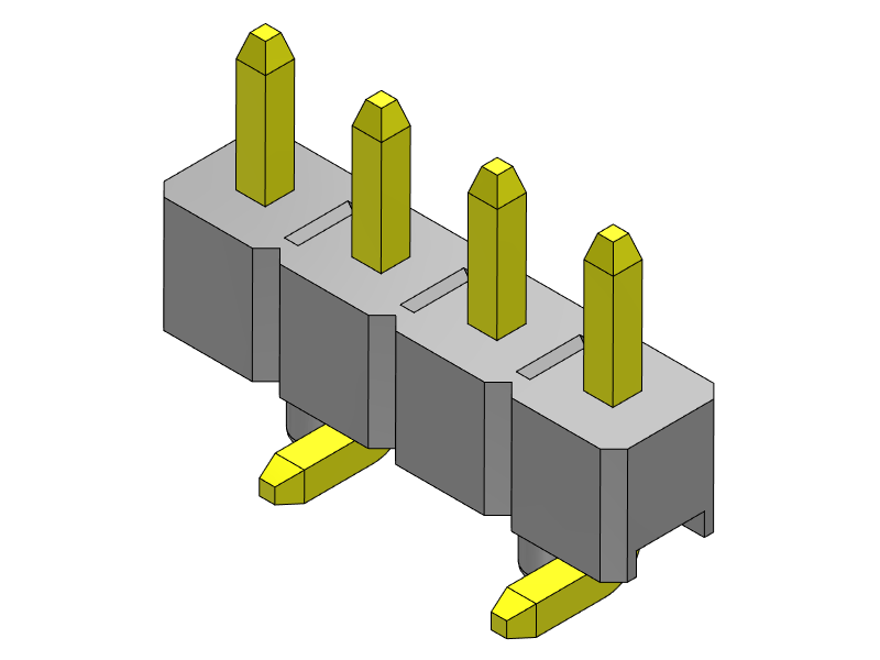 pitch 2.54mm pin header single row smt type connector