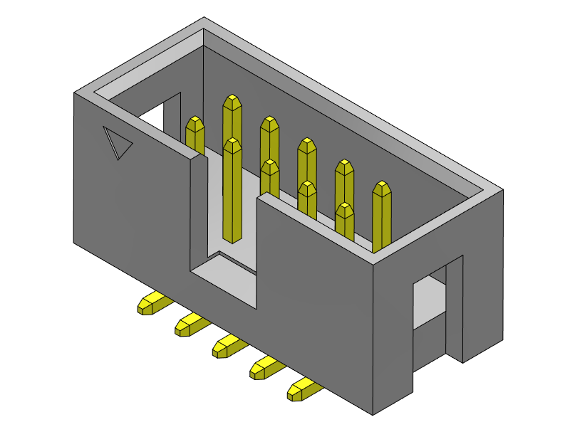 pitch 2.54mm pin header dual row smt type connector