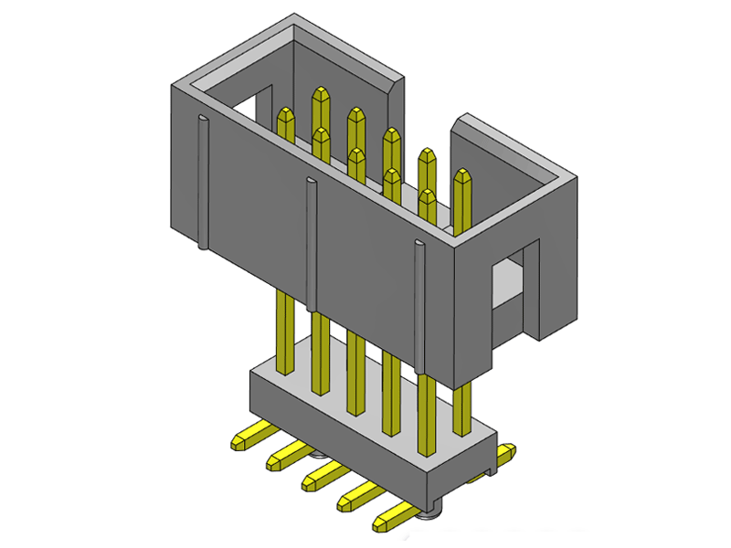 pitch 2.54mm pin header dual row smt type connector