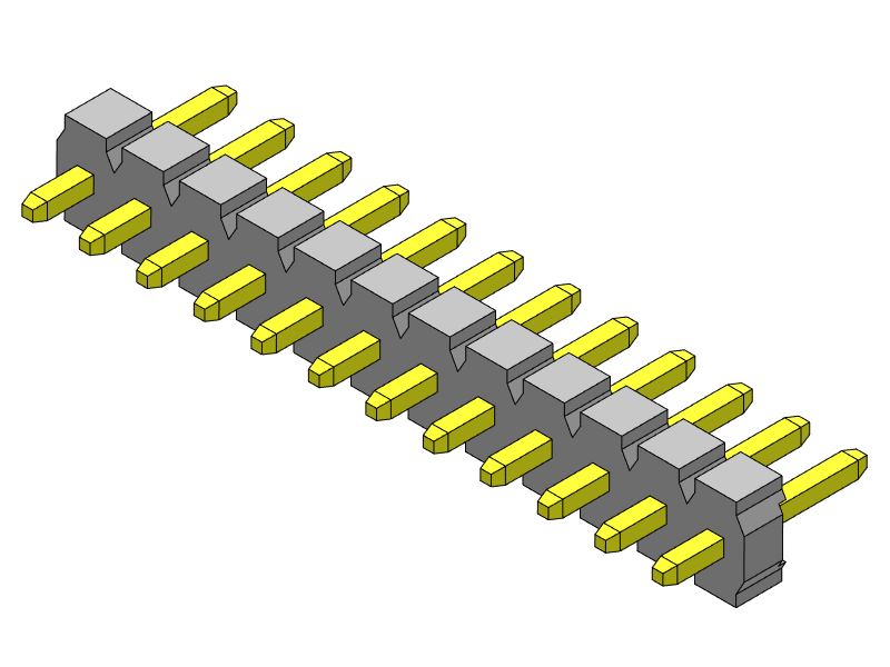 pitch 3.96mm pin header single row dip type connector