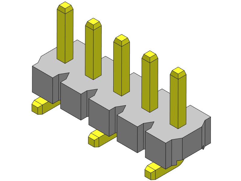 pitch 3.96mm pin header single row smt type connector