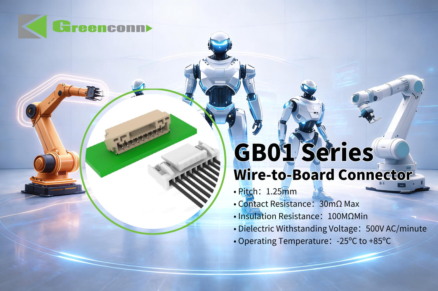 Structure and mating view of GB01 wire-to-board connector