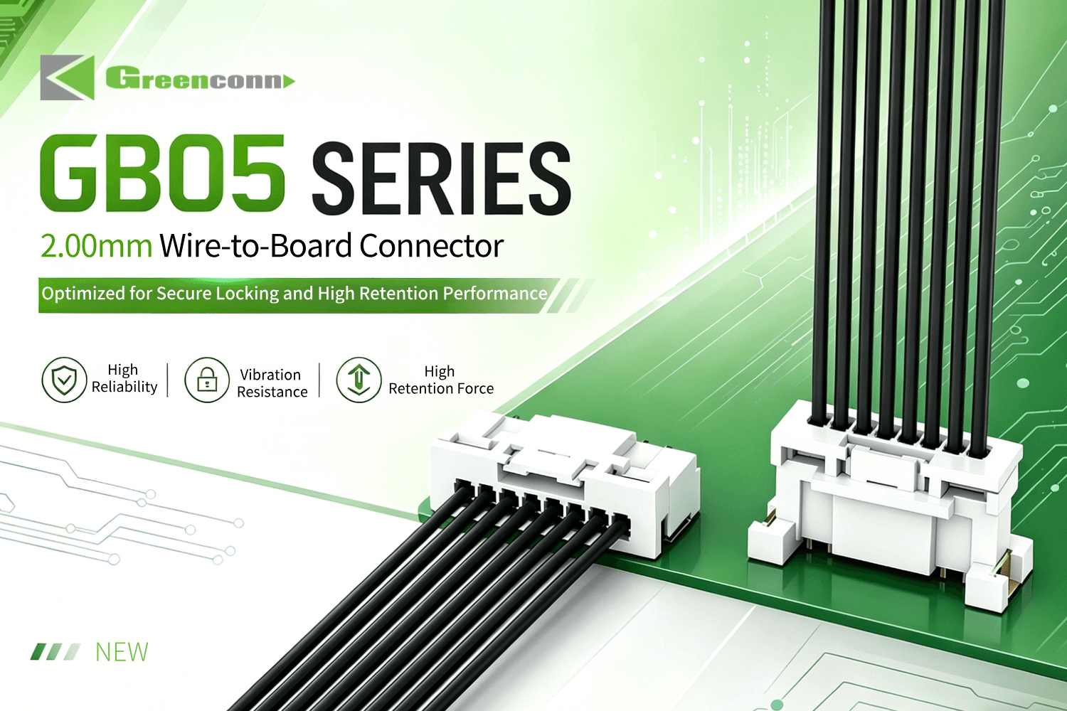 Greenconn GB05 Series 2.00 mm Wire-to-Board Connectors